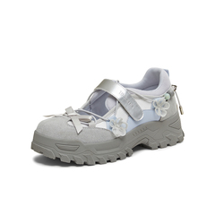 天美意2026春新款厚底浅口蝴蝶结拼色时尚芭蕾鞋女单鞋KM099AQ6