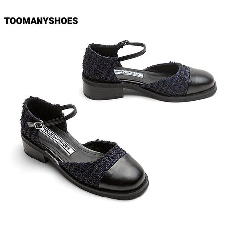 Toomanyshoes女鞋2023年新款里昂玛丽珍小皮鞋圆头粗高跟通勤单鞋