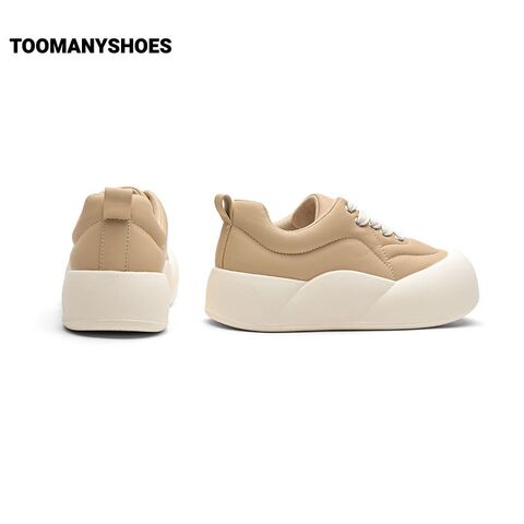 Toomanyshoes女鞋2024新款puppy休闲大头饼干鞋防踢厚底增高板鞋