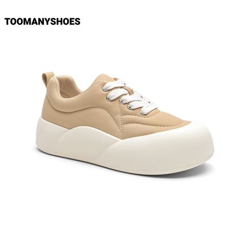 Toomanyshoes女鞋2024新款puppy休闲大头饼干鞋防踢厚底增高板鞋