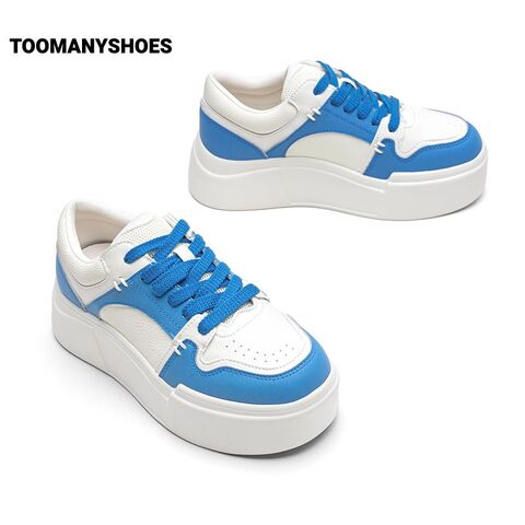 Toomanyshoes女鞋2024新款面包超人休闲鞋运动熊猫鞋厚底增高板鞋