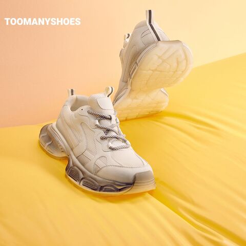 Toomanyshoes女鞋2024新款美高校园休闲运动网面鞋厚底复古老爹鞋