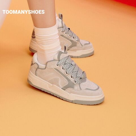 Toomanyshoes女鞋2024新款糖果盲盒粗鞋带休闲面包鞋厚底复古板鞋