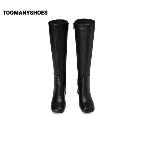 Toomanyshoes靴子2024秋冬新款气场全开高跟长靴高筒骑士靴女显瘦