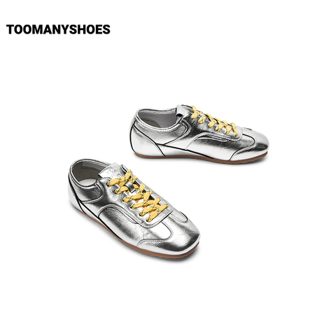 孙千同款Toomanyshoes马君妍梨泰院好溜鞋复古德训银色运动跑鞋女