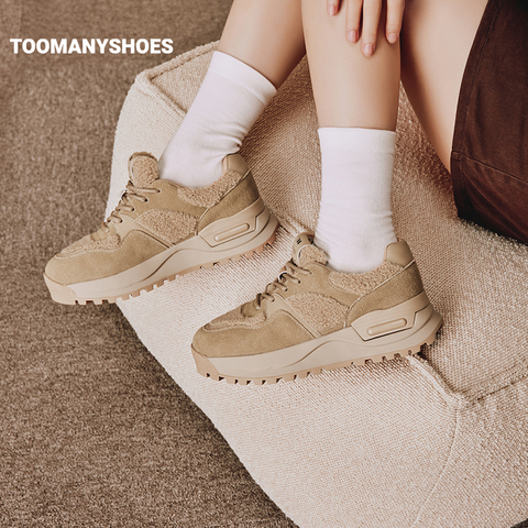 Toomanyshoes女鞋24新款咸果布丁阿甘德训鞋运动休闲厚底复古跑鞋