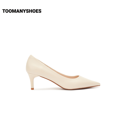Toomanyshoes女鞋2024新款通勤俏佳人尖头细高跟法式优雅浅口单鞋