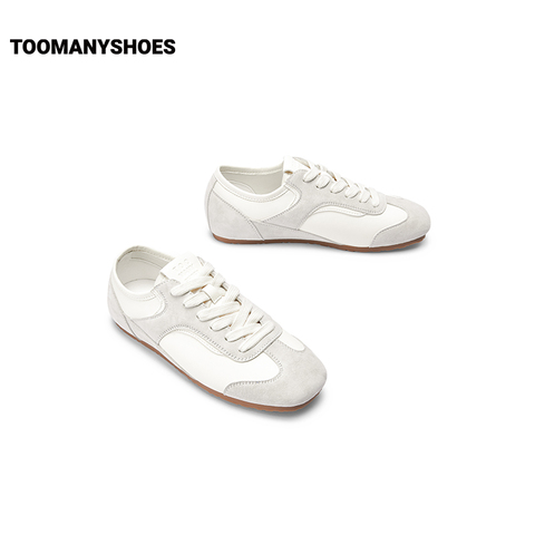 明星同款Toomanyshoes女鞋好溜鞋梨泰院复古运动休闲鞋银色德训鞋