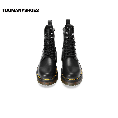 Toomanyshoes靴子2024秋冬新款马丁的早晨厚底短靴户外工装马丁靴