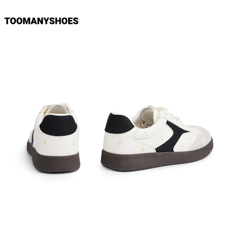 Toomanyshoes女鞋2025春新款小雏菊厚底德训鞋休闲运动鞋平底板鞋