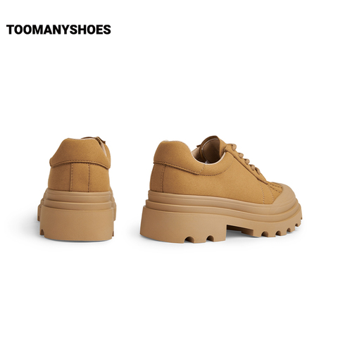 Toomanyshoes女鞋2025新款茶卡盐湖复古牛津鞋厚底增高运动休闲鞋