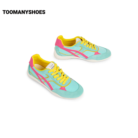 Toomanyshoes女鞋25新款城市游踪撞色时尚休闲运动跑鞋复古德训鞋