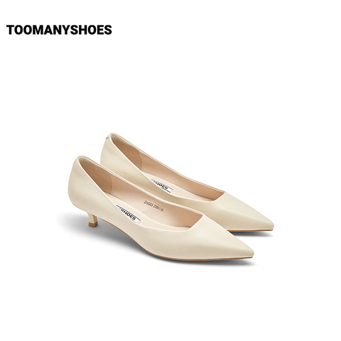 Toomanyshoes女鞋傲娇小猫高跟尖头单鞋复古优雅玛丽珍鞋