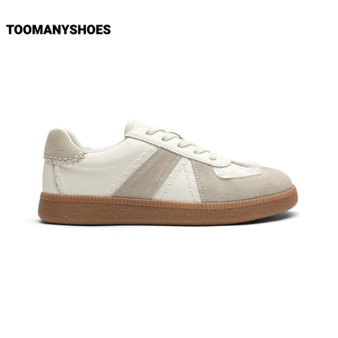 Toomanyshoes虚拟恋人银色板鞋小白鞋芭蕾德训鞋女