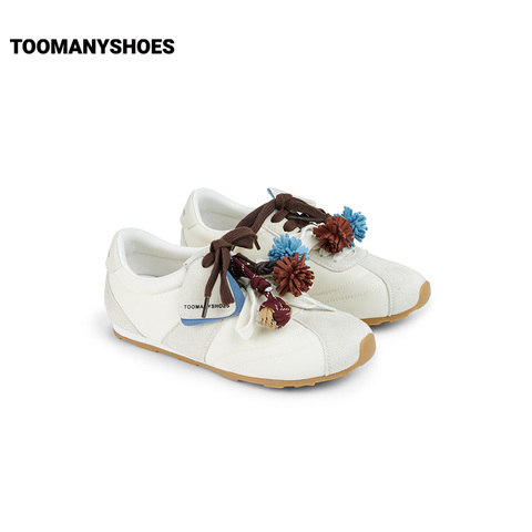 吴昕同款Toomanyshoes奶茶啵啵miu系运动鞋小白鞋男女复古德训鞋