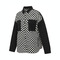 VANS范斯2025女子CHECKER BLOCKING SHIRT针织长袖衬衫VN000NFAEC5