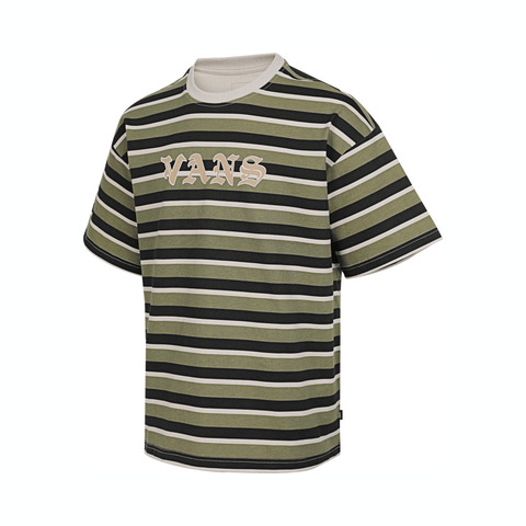 VANS范斯2025男子TP STRIPES SS TEE针织无领短TVN000NJFEFI