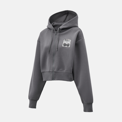 VANS范斯2025女子CHERRY ZIP HOODIE针织连帽卫衣VN000QQ31O7