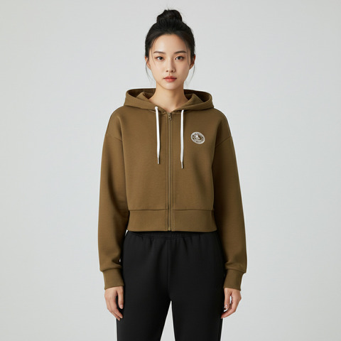 VANS范斯2025女子BOARD CROPPED HOODIE针织连帽卫衣VN000SPK0E0